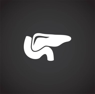 Grafik ve web tasarımı için arka planda insan organıyla ilgili simge. Web veya mobil uygulama için yaratıcı illüstrasyon konsepti sembolü.