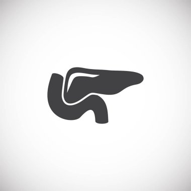 Grafik ve web tasarımı için arka planda insan organıyla ilgili simge. Web veya mobil uygulama için yaratıcı illüstrasyon konsepti sembolü.