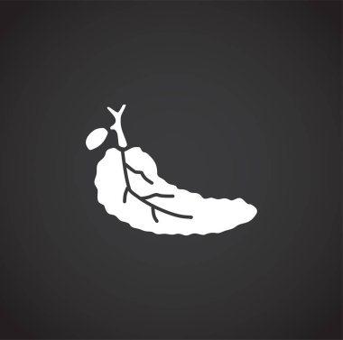 Grafik ve web tasarımı için arka planda insan organıyla ilgili simge. Web veya mobil uygulama için yaratıcı illüstrasyon konsepti sembolü.