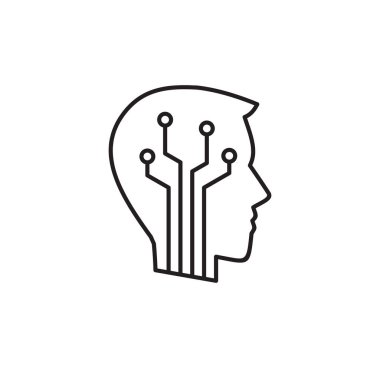 Ai related icon on background for graphic and web design. Simple illustration. Internet concept symbol for website button or mobile app