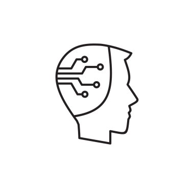 Ai related icon on background for graphic and web design. Simple illustration. Internet concept symbol for website button or mobile app