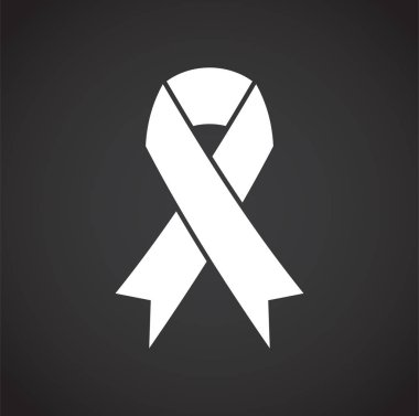 Grafik ve web tasarımı için arka planda göğüs kanseri ikonu var. Web veya mobil uygulama için yaratıcı illüstrasyon konsepti sembolü.