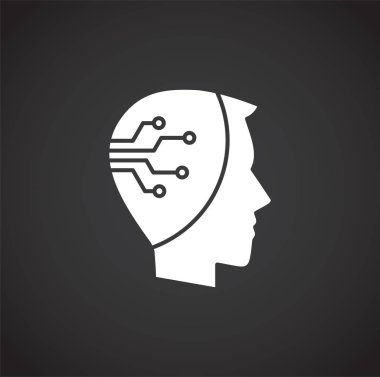Ai related icon on background for graphic and web design. Simple illustration. Internet concept symbol for website button or mobile app