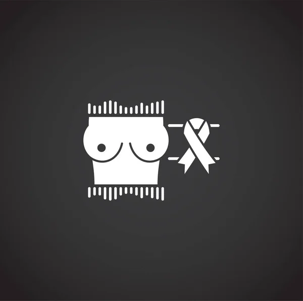 Ikona související s karcinomem prsu na pozadí pro grafický a webový design. Creative illustration concept symbol pro web nebo mobilní aplikaci. — Stockový vektor