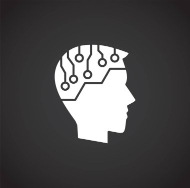 Ai related icon on background for graphic and web design. Simple illustration. Internet concept symbol for website button or mobile app