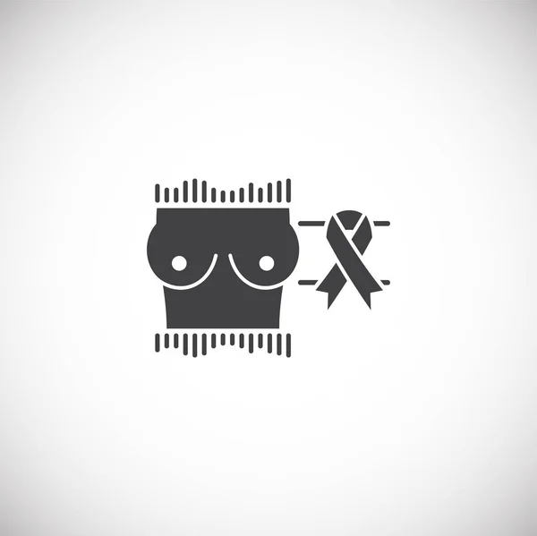 Ikona související s karcinomem prsu na pozadí pro grafický a webový design. Creative illustration concept symbol pro web nebo mobilní aplikaci. — Stockový vektor