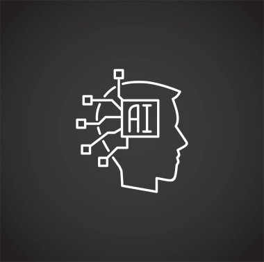 Ai related icon on background for graphic and web design. Simple illustration. Internet concept symbol for website button or mobile app