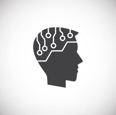 Ai related icon on background for graphic and web design. Simple illustration. Internet concept symbol for website button or mobile app