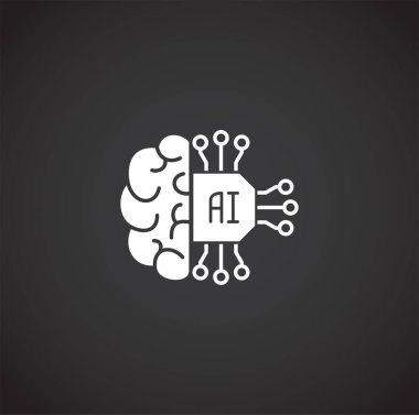 Ai related icon on background for graphic and web design. Simple illustration. Internet concept symbol for website button or mobile app