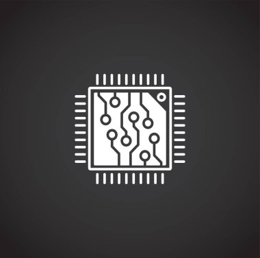 Grafik ve web tasarımı için arka planda Curcuit ile ilgili simge. Web veya mobil uygulama için yaratıcı illüstrasyon konsepti sembolü.