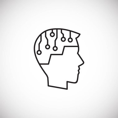 Ai related icon on background for graphic and web design. Simple illustration. Internet concept symbol for website button or mobile app