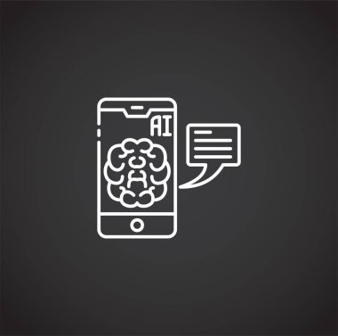Ai related icon on background for graphic and web design. Simple illustration. Internet concept symbol for website button or mobile app