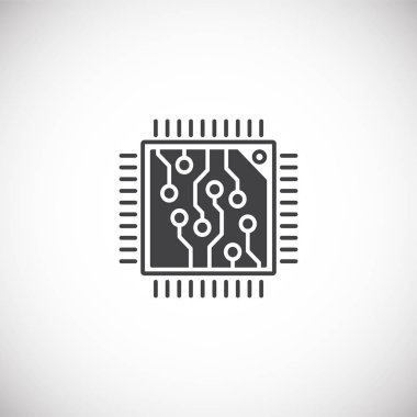 Grafik ve web tasarımı için arka planda Curcuit ile ilgili simge. Web veya mobil uygulama için yaratıcı illüstrasyon konsepti sembolü.