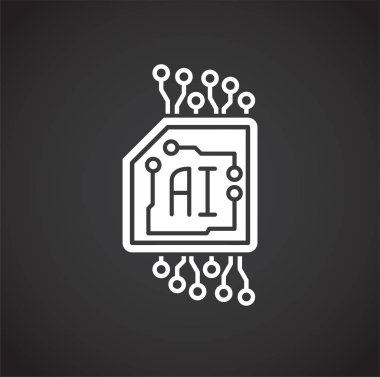 Ai related icon on background for graphic and web design. Simple illustration. Internet concept symbol for website button or mobile app