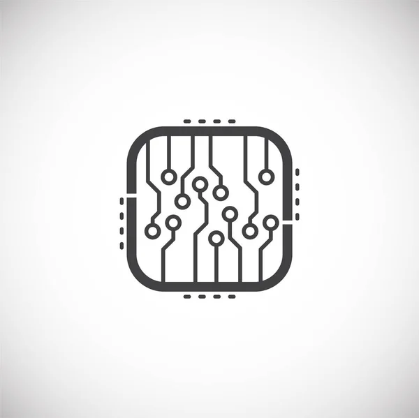 Grafik ve web tasarımı için arka planda Curcuit ile ilgili simge. Web veya mobil uygulama için yaratıcı illüstrasyon konsepti sembolü.