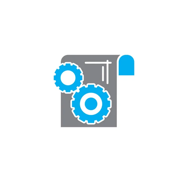 Ikona související s inženýrstvím na pozadí pro grafický a webový design. Creative illustration concept symbol pro web nebo mobilní aplikaci. — Stockový vektor