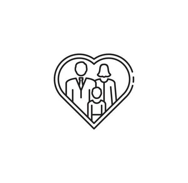 Familienbezogenes Symbol im Hintergrund für Grafik- und Webdesign. kreatives Illustrationskonzept Symbol für Web oder mobile App. — Stockvektor