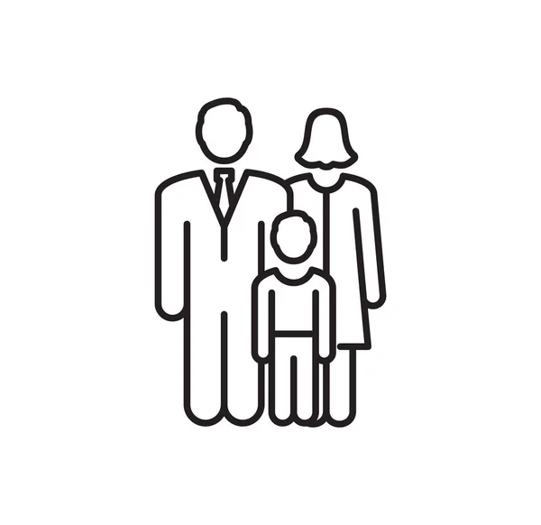 Family related icon on background for graphic and web design. Creative illustration concept symbol for web or mobile app. — 스톡 벡터