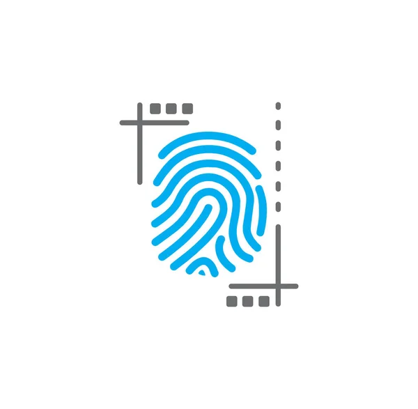 Finger Print security related icon on background for graphic and web design. Creative illustration concept symbol for web or mobile app. — Stock Vector