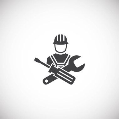 Engineering related icon on background for graphic and web design. Creative illustration concept symbol for web or mobile app.