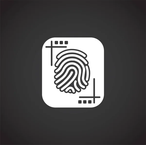 Fingerabdruck-Sicherheitssymbol im Hintergrund für Grafik- und Webdesign. kreatives Illustrationskonzept Symbol für Web oder mobile App. — Stockvektor