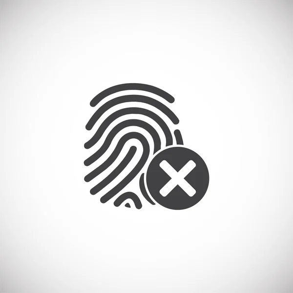 Finger Print security related icon on background for graphic and web design. Creative illustration concept symbol for web or mobile app. — 스톡 벡터