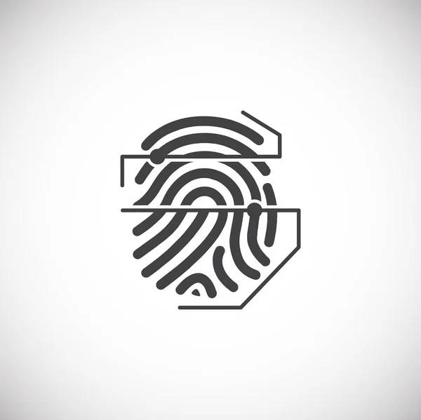 Finger Imprimir ícone de segurança relacionada em segundo plano para design gráfico e web. Símbolo de conceito de ilustração criativa para web ou aplicativo móvel . — Vetor de Stock
