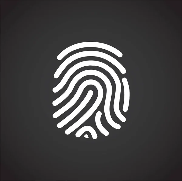 Finger Imprimir ícone de segurança relacionada em segundo plano para design gráfico e web. Símbolo de conceito de ilustração criativa para web ou aplicativo móvel . — Vetor de Stock