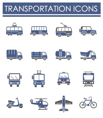 Grafik ve web tasarımı için arkaplanda ulaşımla ilgili simgeler ayarlandı. Web veya mobil uygulama için yaratıcı illüstrasyon konsepti sembolü.
