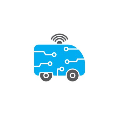 Grafik ve web tasarımı için arka planda gelecekle ilgili ulaşım simgesi. Web veya mobil uygulama için yaratıcı illüstrasyon konsepti sembolü.