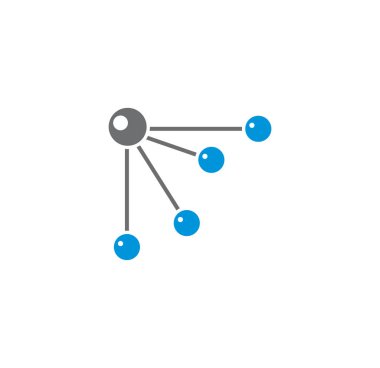 Grafik ve web tasarımı için arka planda moleküler bağlantılı simge. Web veya mobil uygulama için yaratıcı illüstrasyon konsepti sembolü.