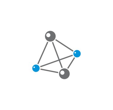 Grafik ve web tasarımı için arka planda moleküler bağlantılı simge. Web veya mobil uygulama için yaratıcı illüstrasyon konsepti sembolü.