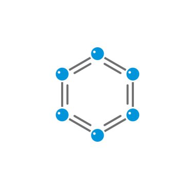 Grafik ve web tasarımı için arka planda moleküler bağlantılı simge. Web veya mobil uygulama için yaratıcı illüstrasyon konsepti sembolü.