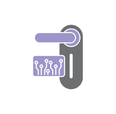 Grafik ve web tasarımı için arkaplanda akıllı anahtar bağlantılı simge. Web veya mobil uygulama için yaratıcı illüstrasyon konsepti sembolü.