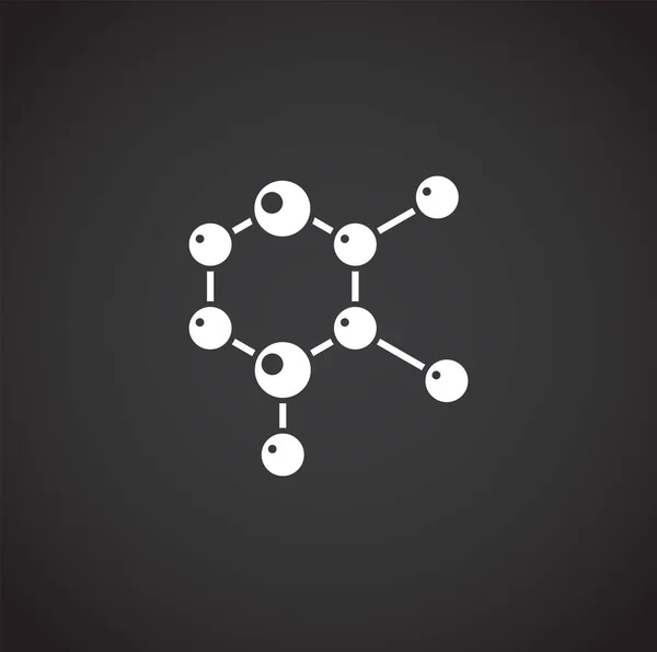 Icona relativa molecolare su sfondo per grafica e web design. Simbolo di concetto di illustrazione creativa per app web o mobile . — Vettoriale Stock