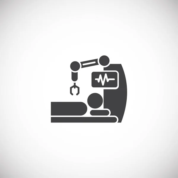Roboterchirurgie bezogenes Symbol im Hintergrund für Grafik- und Webdesign. kreatives Illustrationskonzept Symbol für Web oder mobile App. — Stockvektor