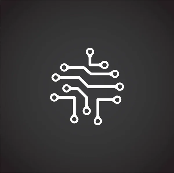 Grafik ve web tasarımı için arka planda Nano teknolojiyle ilgili bir simge. Web veya mobil uygulama için yaratıcı illüstrasyon konsepti sembolü.