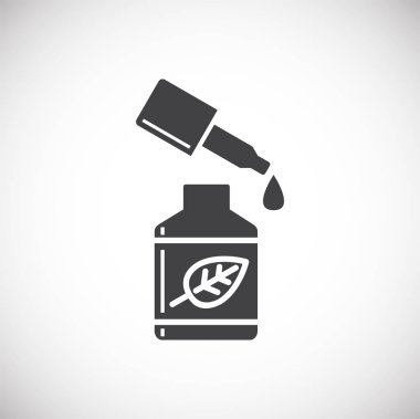 Grafik ve web tasarımı için arka planda doğal kozmetik ikonu. Web veya mobil uygulama için yaratıcı illüstrasyon konsepti sembolü.