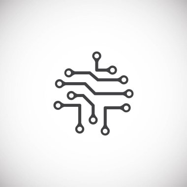 Grafik ve web tasarımı için arka planda Nano teknolojiyle ilgili bir simge. Web veya mobil uygulama için yaratıcı illüstrasyon konsepti sembolü.