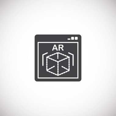 Augmeted reality related icon on background for graphic and web design. Creative illustration concept symbol for web or mobile app.