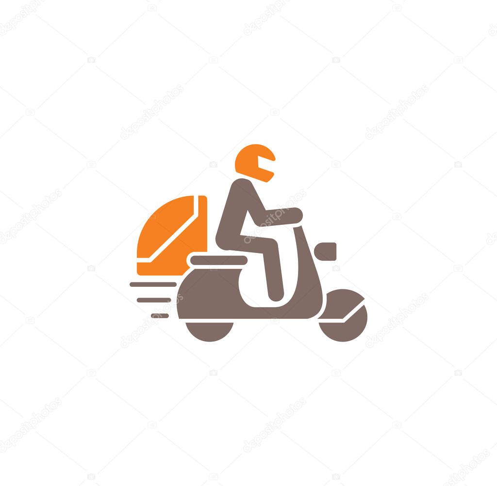 Express delivery related icon on background for graphic and web design. Creative illustration concept symbol for web or mobile app.