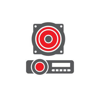 Grafik ve web tasarımı için arka planda araba ayarlama ikonu. Web veya mobil uygulama için yaratıcı illüstrasyon konsepti sembolü