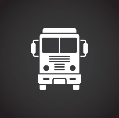 Grafik ve web tasarımı için arka planda otomobille ilgili simge. Web veya mobil uygulama için yaratıcı illüstrasyon konsepti sembolü