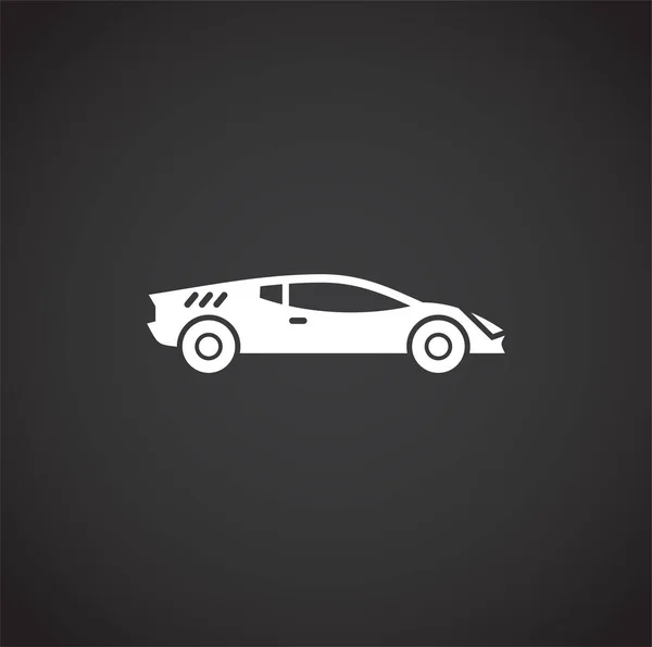 Εικονίδιο αυτοκινήτου στο παρασκήνιο για γραφικό και web design. Δημιουργικό σύμβολο έννοιας εικονογράφησης για web ή mobile app. — Διανυσματικό Αρχείο
