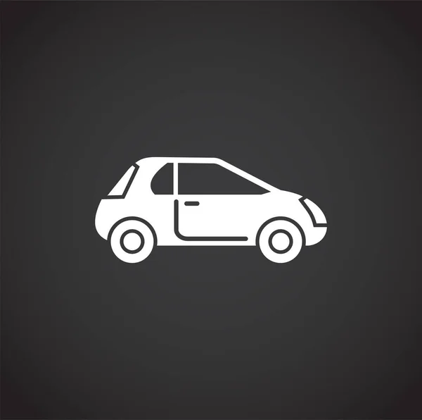 Icono relacionado con el coche en el fondo para el diseño gráfico y web. Símbolo de concepto de ilustración creativa para web o aplicación móvil . — Vector de stock