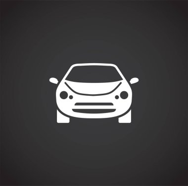 Grafik ve web tasarımı için arka planda otomobille ilgili simge. Web veya mobil uygulama için yaratıcı illüstrasyon konsepti sembolü