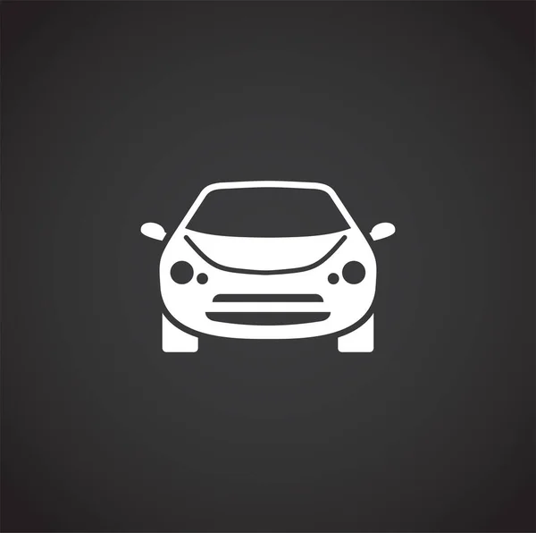 Icono relacionado con el coche en el fondo para el diseño gráfico y web. Símbolo de concepto de ilustración creativa para web o aplicación móvil — Vector de stock