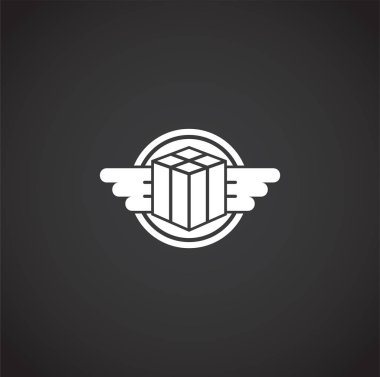 Grafik ve web tasarımı için arka planda ekspres dağıtım simgesi. Web veya mobil uygulama için yaratıcı illüstrasyon konsepti sembolü.