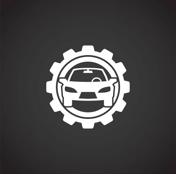 Icono relacionado con la afinación del coche en el fondo para el diseño gráfico y web. Símbolo de concepto de ilustración creativa para web o aplicación móvil — Vector de stock