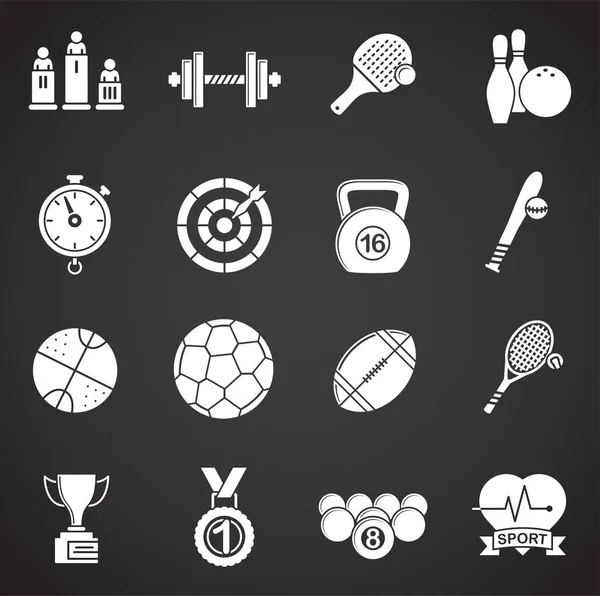 Sport related icons set on background for graphic and web design. Creative illustration concept symbol for web or mobile app.